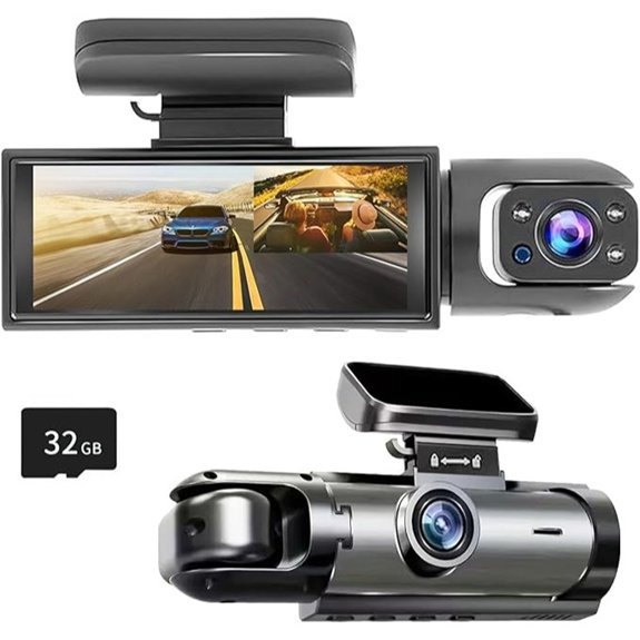 1080P Dual-Camera Car Dash Cam with Night Vision
