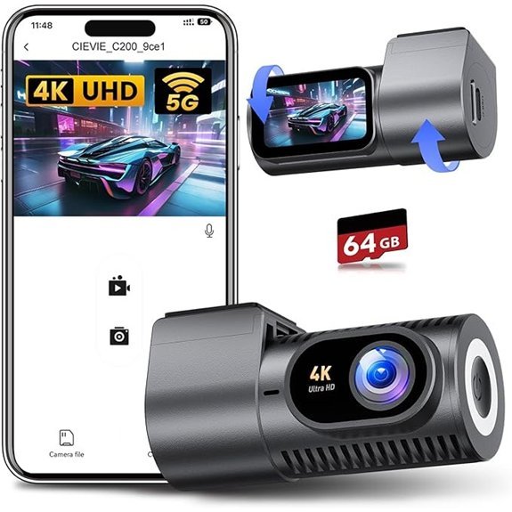 4K Dash Cam with WiFi and Night Vision