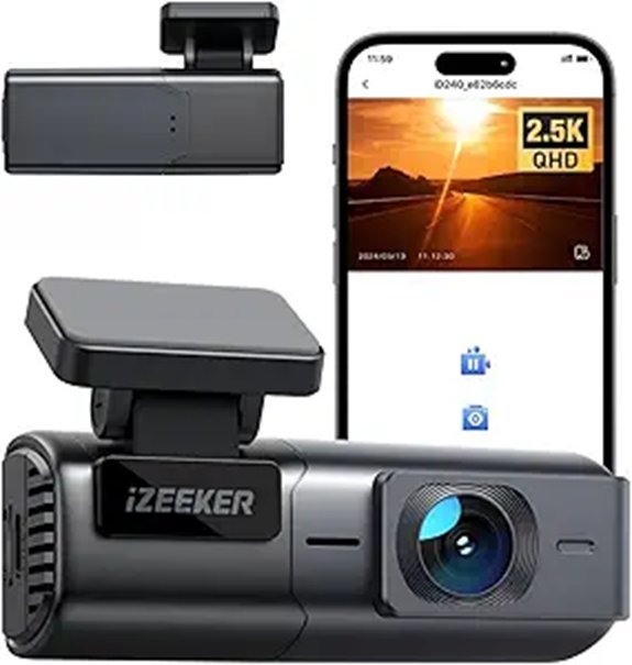 iZEEKER 2.5K WiFi Dash Cam for Cars