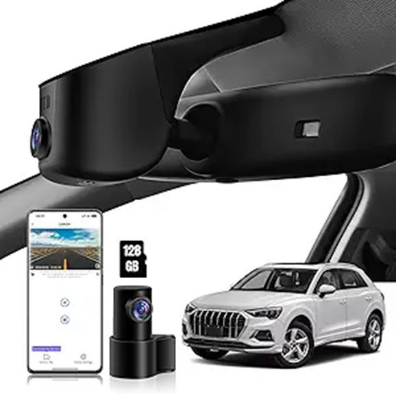 Front 4K + Rear 1080p Dash Cam for Audi