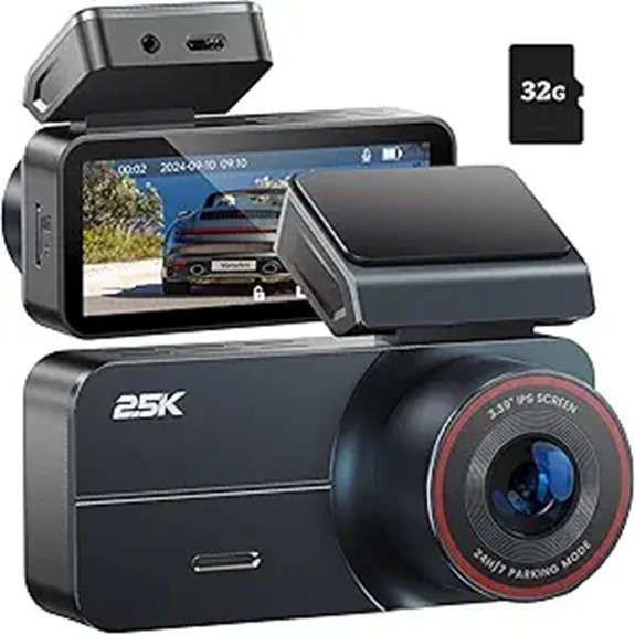 Dash Cam 2.5K with 32GB Card and Wide Angle