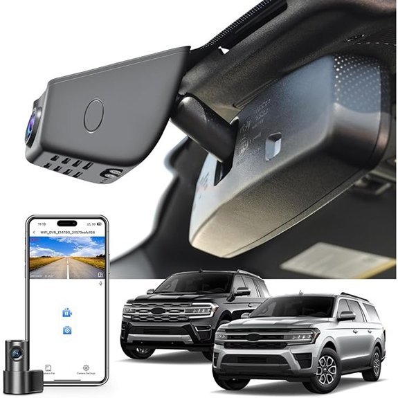 4K Front & 1080p Rear Dash Cam for Ford Expedition