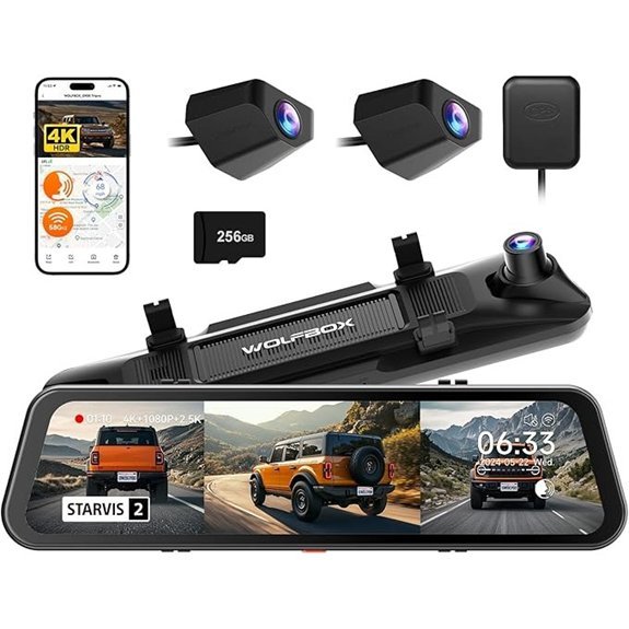 WOLFBOX G900 Tripro 4K+2.5K+1080P Dash Cam