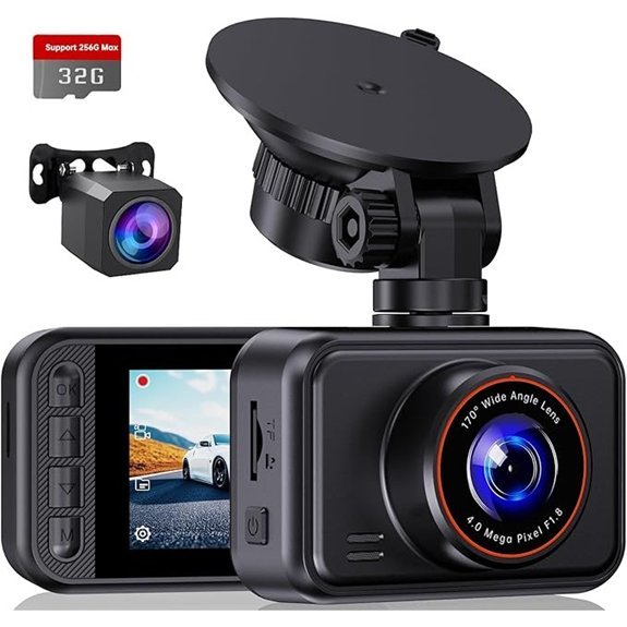 2.5K Dual Front and Rear Dash Cam