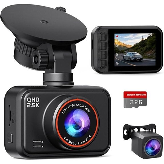 Dual 2.5K HDR Front & Rear Dash Cam