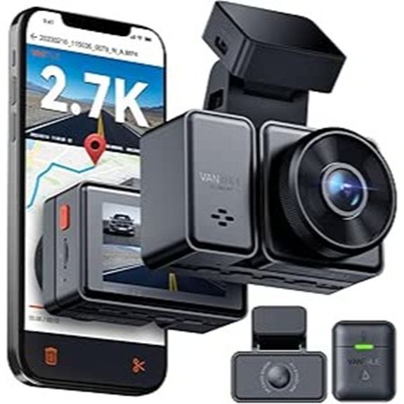 Vantrue E2 Dual 2.7K Dash Cam (Front+Rear)