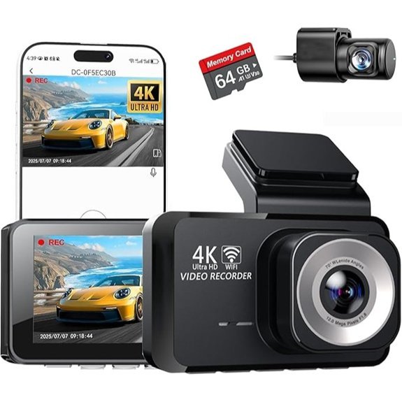 4K Dual Channel Front & Rear Dash Cam