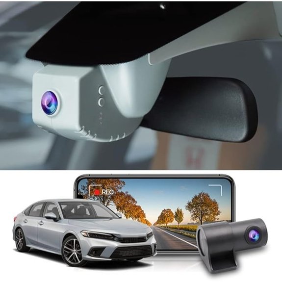 Fitcamx Front 4K + Rear 1080P Dash Cam for Honda Civic