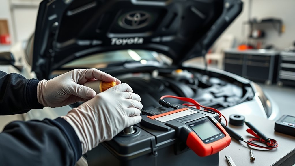 inspect and clean battery