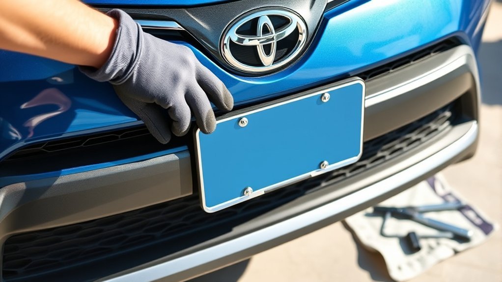 install front license plate