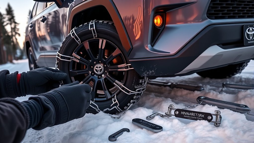 installing chains on rav4