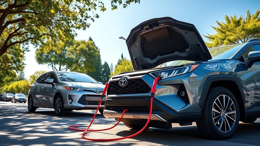 jump start hybrid safely