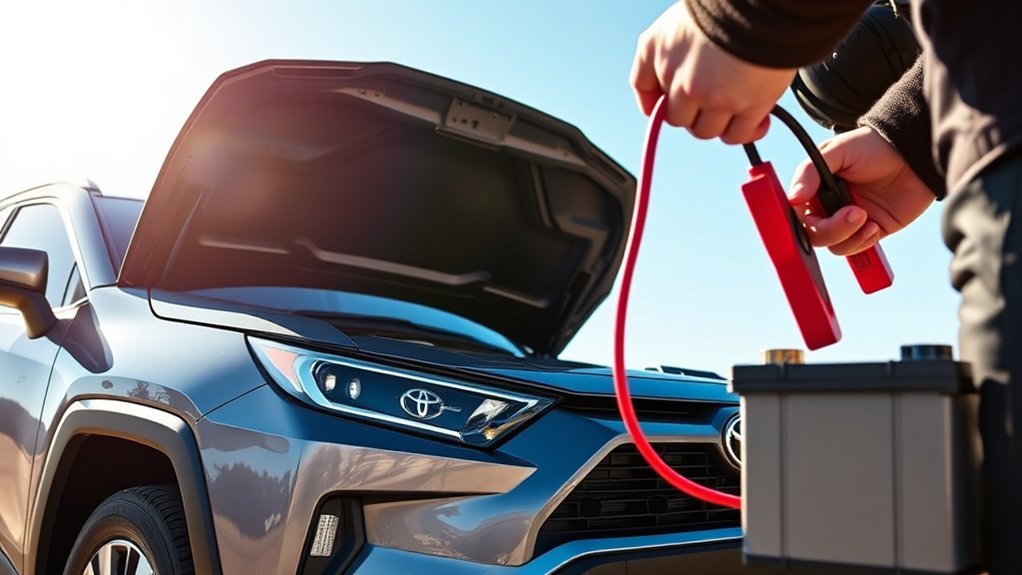 jump start rav4 hybrid safely