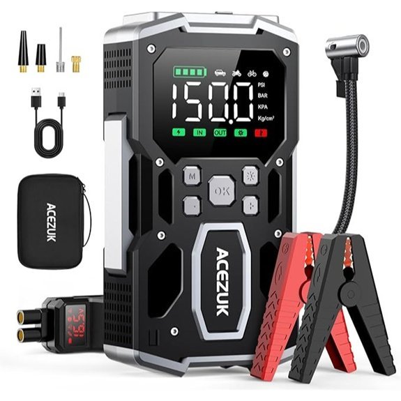 ACEZUK Portable Car Jump Starter with Air Compressor