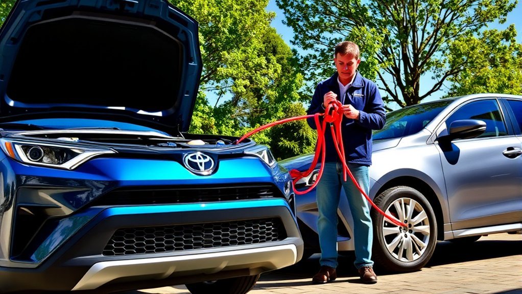 How To Jump A Car With A Toyota RAV4 Hybrid