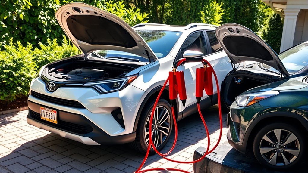 jump starting rav4 hybrid safely