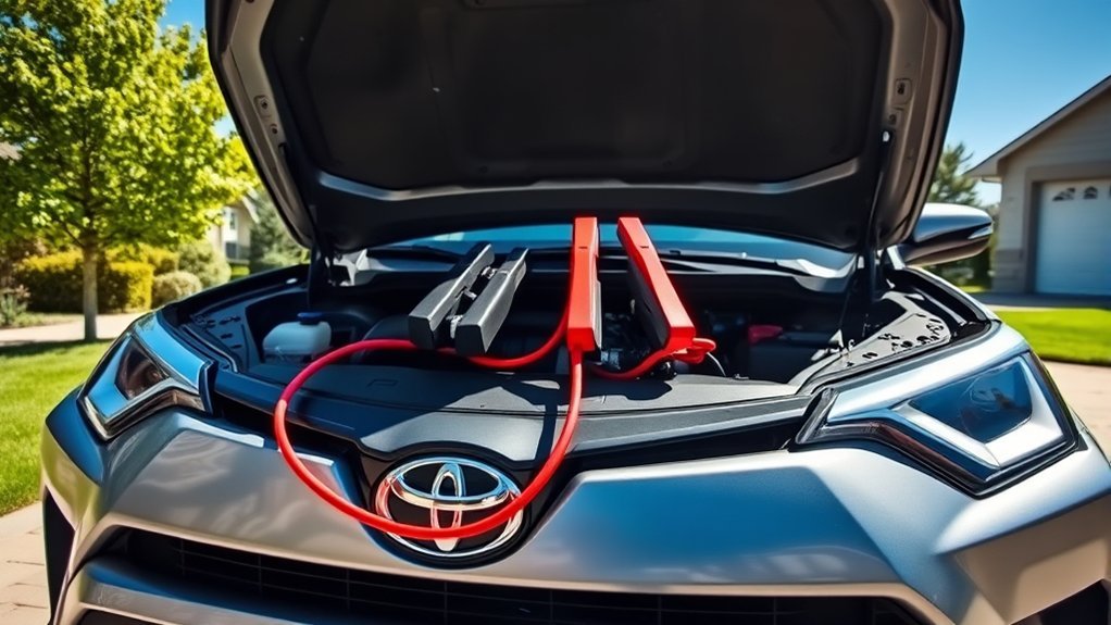 jump starting rav4 hybrid safely