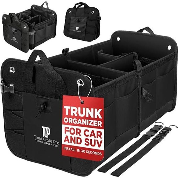 TRUNKCRATEPRO Adjustable Car Trunk Organizer (Large)