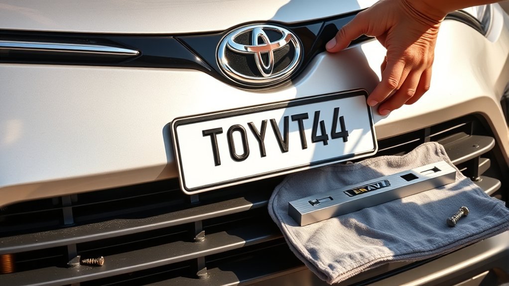 level license plate installation