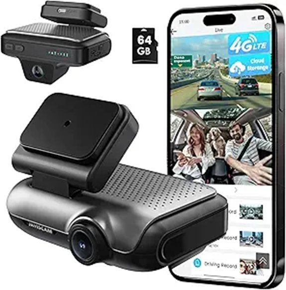 4G Dual 2K Dash Cam with Remote Live View