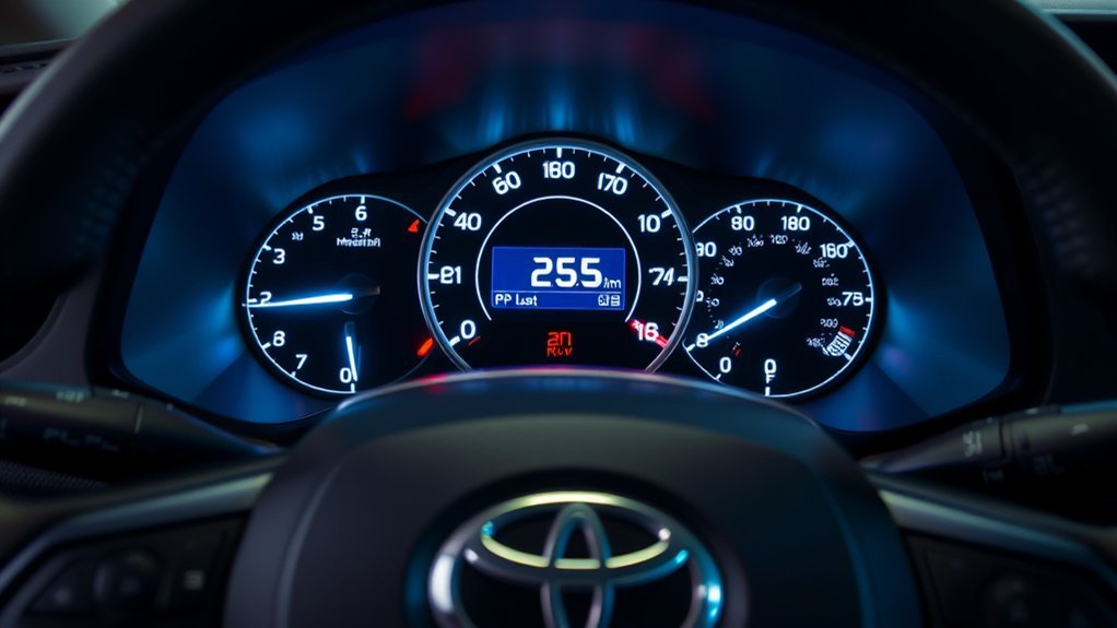 locate rav4 odometer display