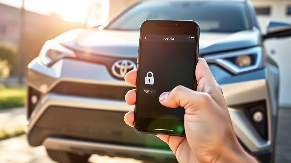lock rav4 using app