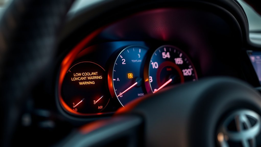 low coolant warning light