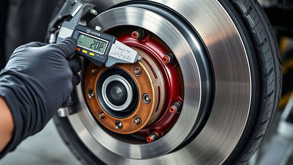 measure brake pad thickness