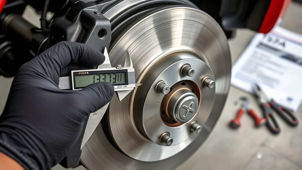 measure brake rotor thickness