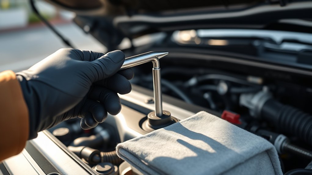measuring oil level procedure