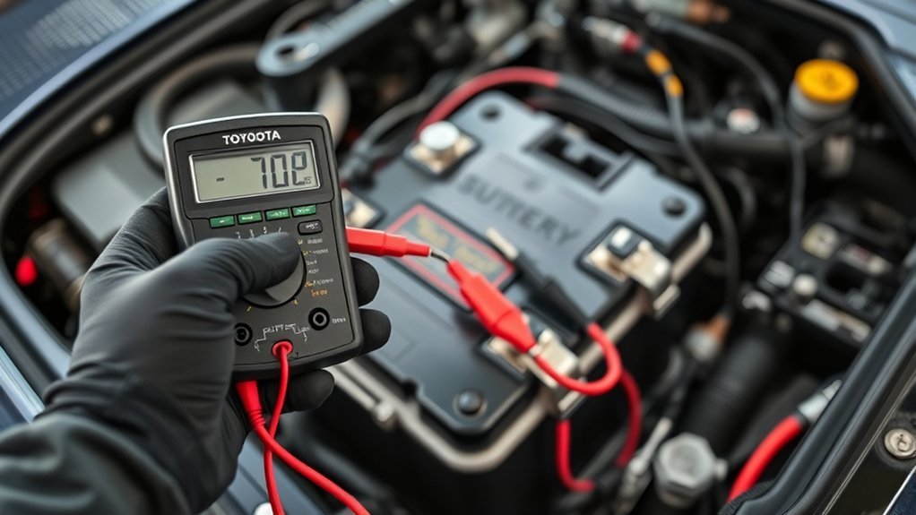 measuring toyota supra battery voltage