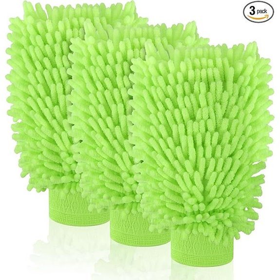 3 Pack Chenille Microfiber Car Wash Mitts