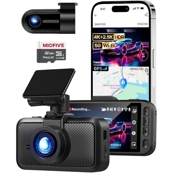 Miofive Front & Rear Dash Cam with GPS