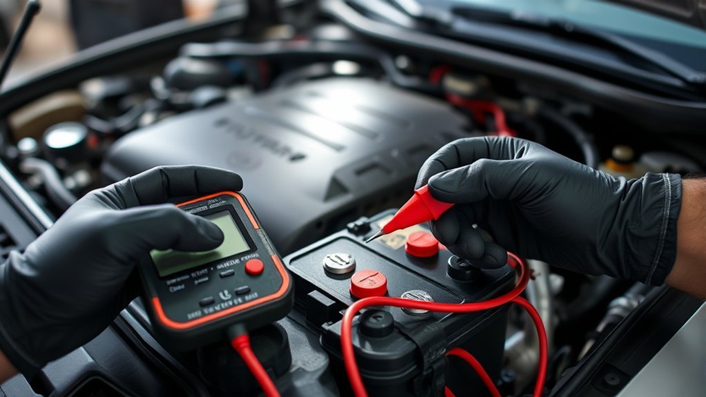 multimeter battery voltage check