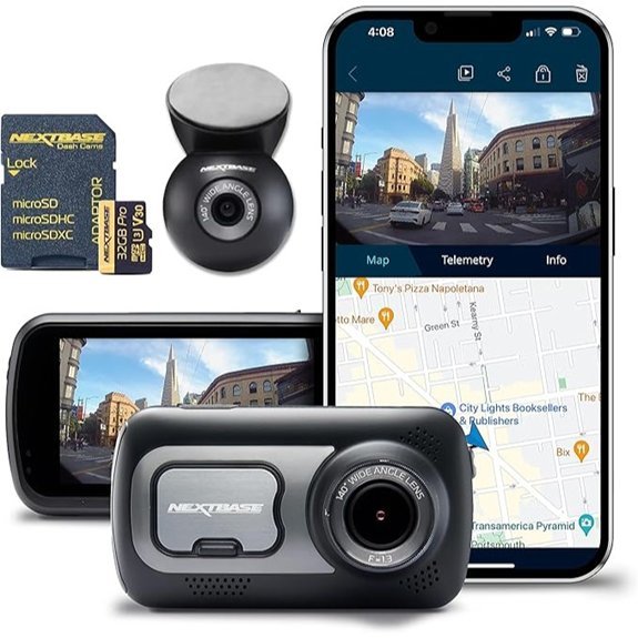 Nextbase 522GW Dash Cam with Rear Cam Bundle