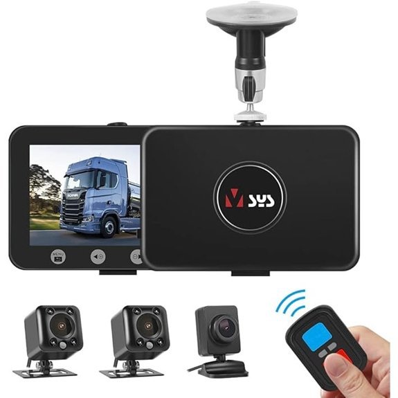 VSYSTO 3-Channel Dash Cam with Night Vision