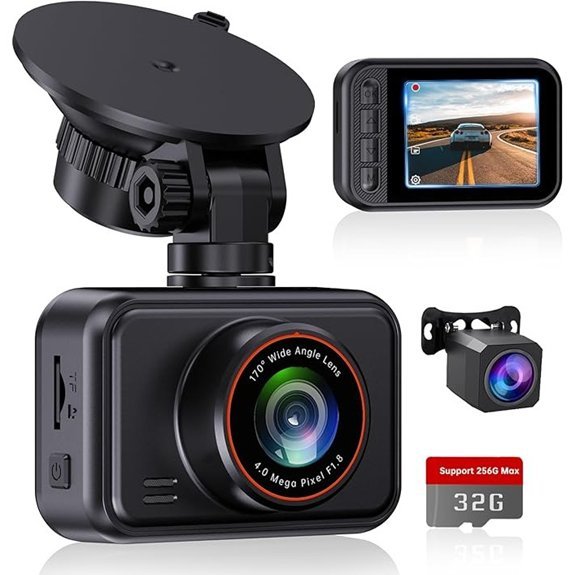 Dual Dash Cam with Night Vision and Parking Monitor
