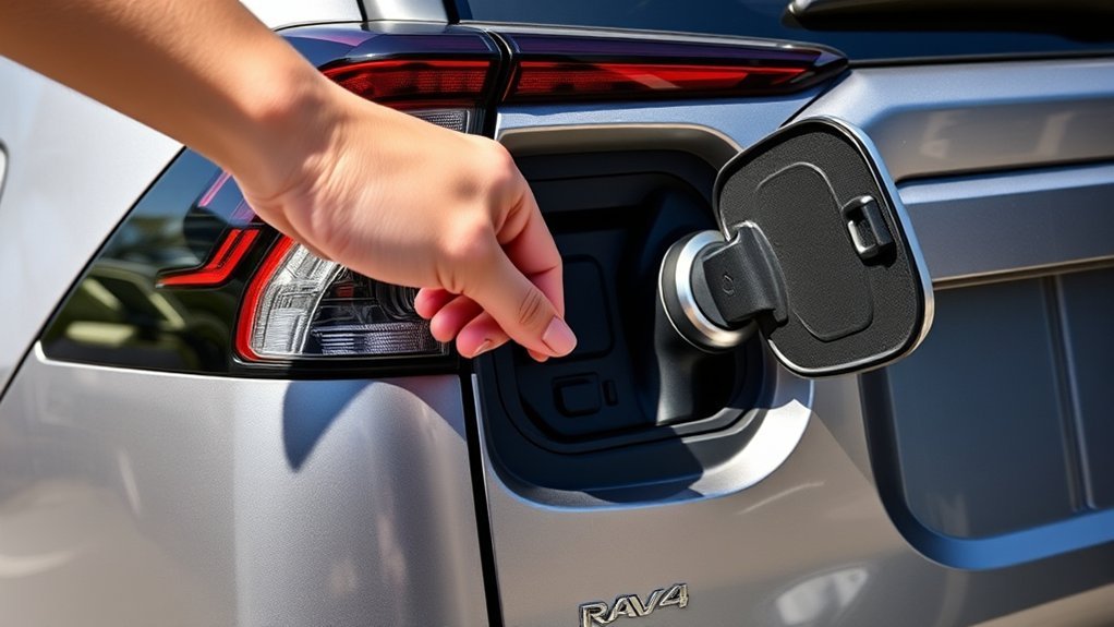 open toyota rav4 fuel door