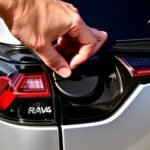 open toyota rav4 gas cap