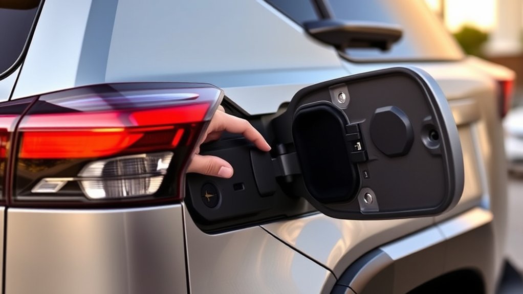 open toyota rav4 gas door