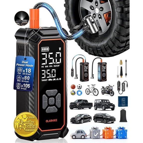 OlarHike Cordless Tire Inflator Portable Air Compressor