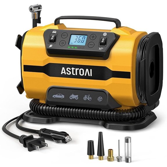 AstroAI Portable Tire Inflator Pump 150PSI (Yellow)