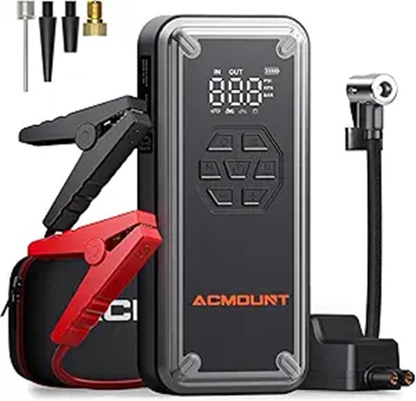 Acmount W160 5000A Jump Starter with Air Compressor