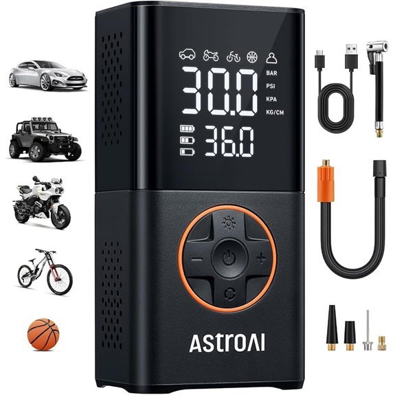 AstroAI L7 Portable Tire Inflator with LED Light