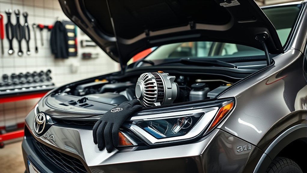 prepare for alternator replacement