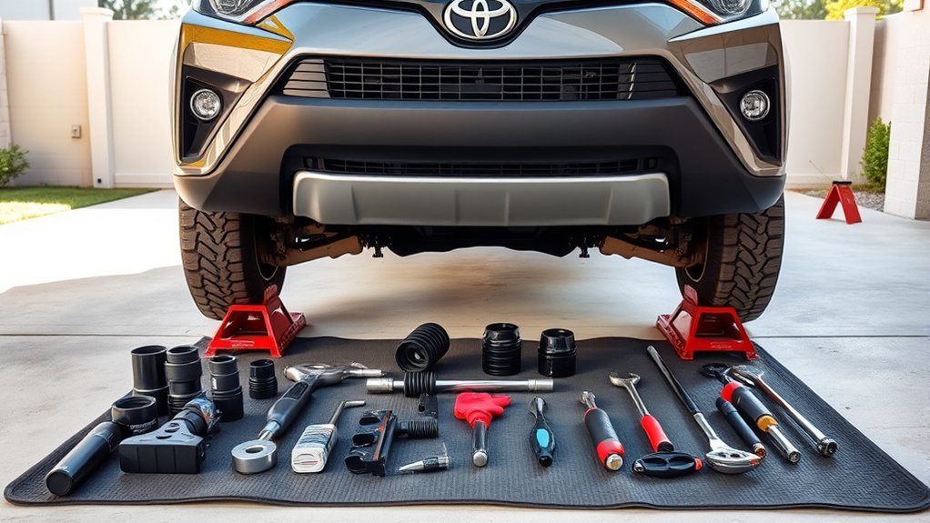 prepare rav4 for strut replacement