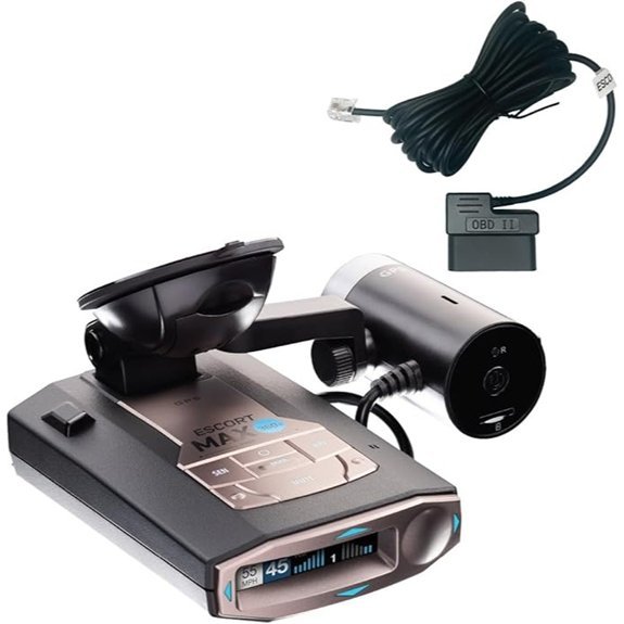 Escort MAX 360c Radar Detector with M2 Smart Dash Cam & OBDII Cord Bundle
