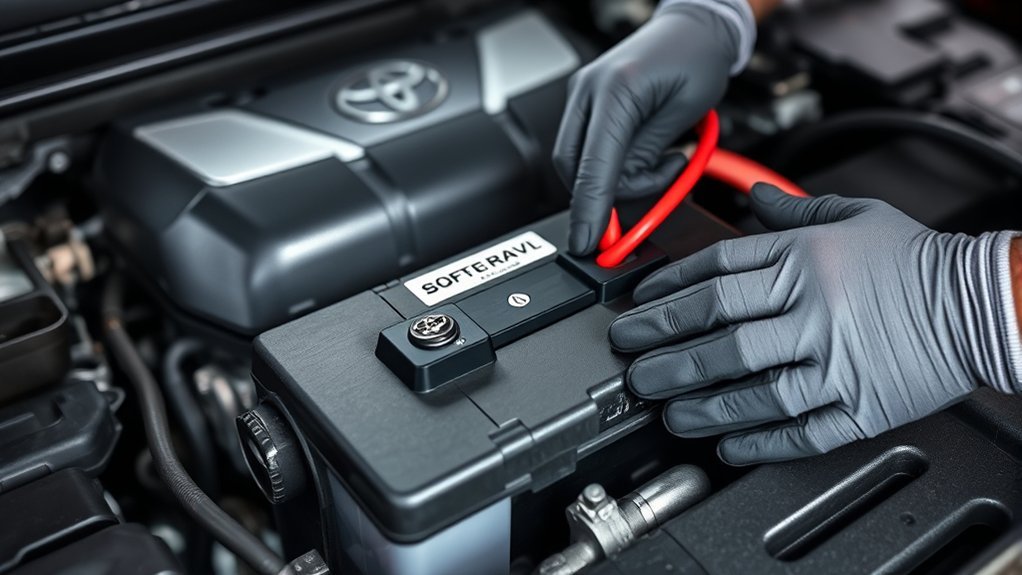 reconnect battery terminals securely