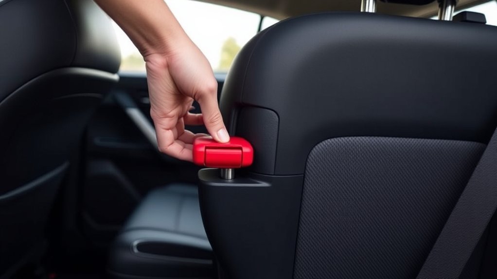 red tab and clicking sound