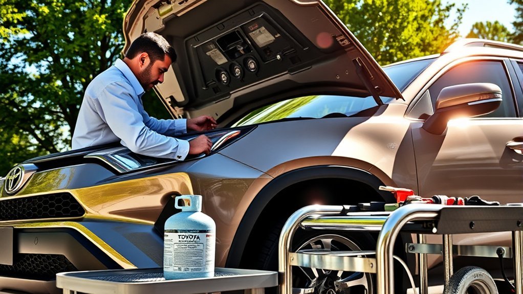 refrigerant refill preparation steps